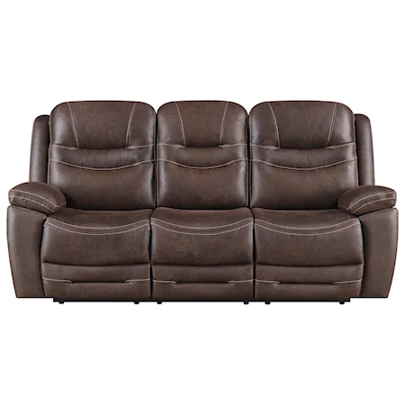 Power Reclining Sofa with Drop Down Table and USB Ports